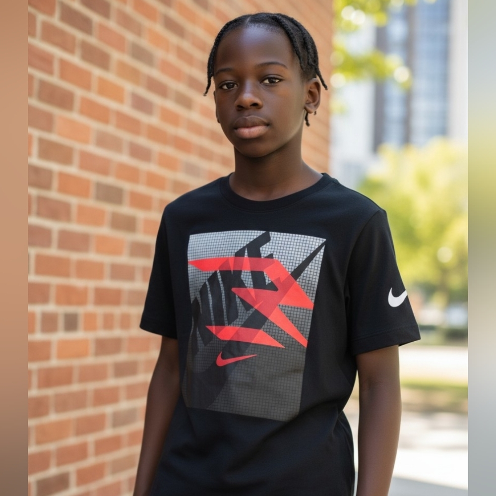 Nike Kids Black Graphic T-Shirt 3 Brand